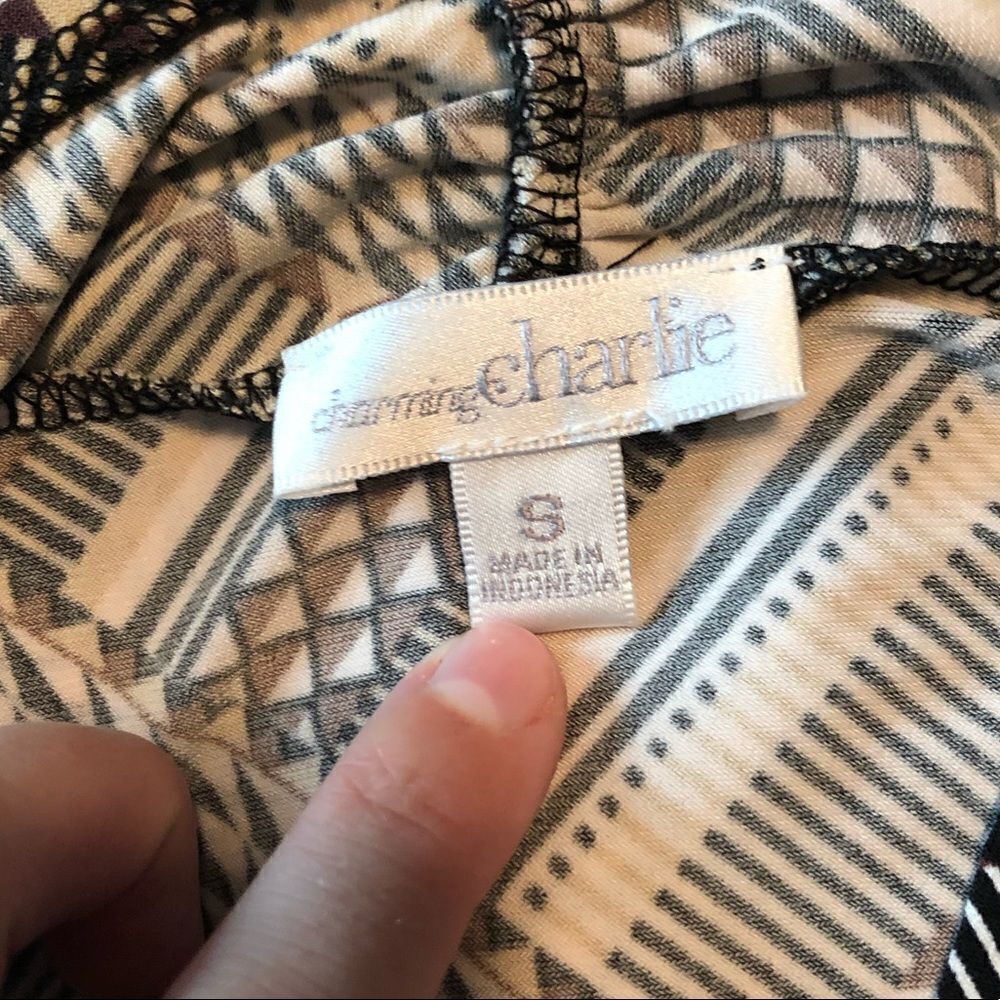 Charming Charlie patterned tie waist dress‎ - Picture 4 of 8